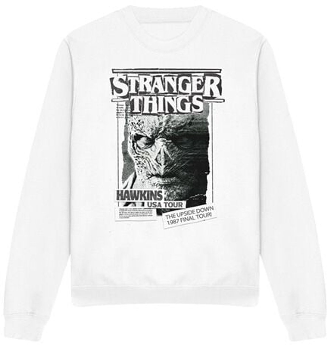 Stranger Things Season 5 - Newspaper Vecna Heren Sweatshirts - wit - XL