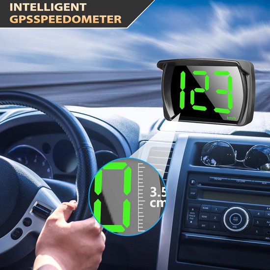 Digitale GPS-snelheidsmeter KMH) - auto accessoires - Gemakkelijk te bekijken-Automatische helderheidsaanpassing - Realtime snelheidsmeter voor auto's - Plug and Play - Geschikt voor diverse voertuigen Universele digitale autosnelheidsmeter — afbeelding 4