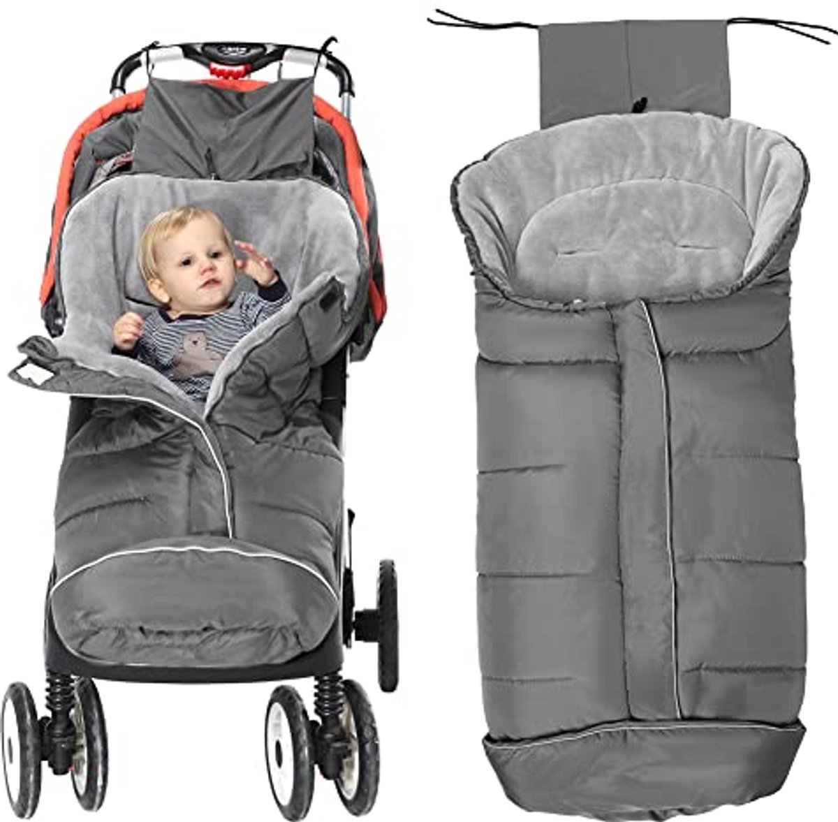Universele babyvoetmof voor kinderwagens en buggy's - Dikke fleece, waterdicht en winddicht