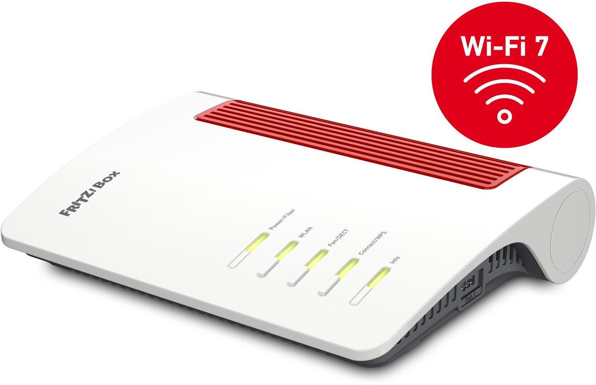 Box 5690 draadloze router 2.5 Gigabit Ethernet Dual-band (2.4 GHz / 5 GHz) Rood, Wit