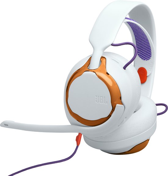 JBL Quantum 250 - Bedrade Gaming Headset - Over-ear Koptelefoon met Microfoon - 3.5 mm Jack - Voor PC, PlayStation, Xbox & Laptop - Licht Teal/Oranje