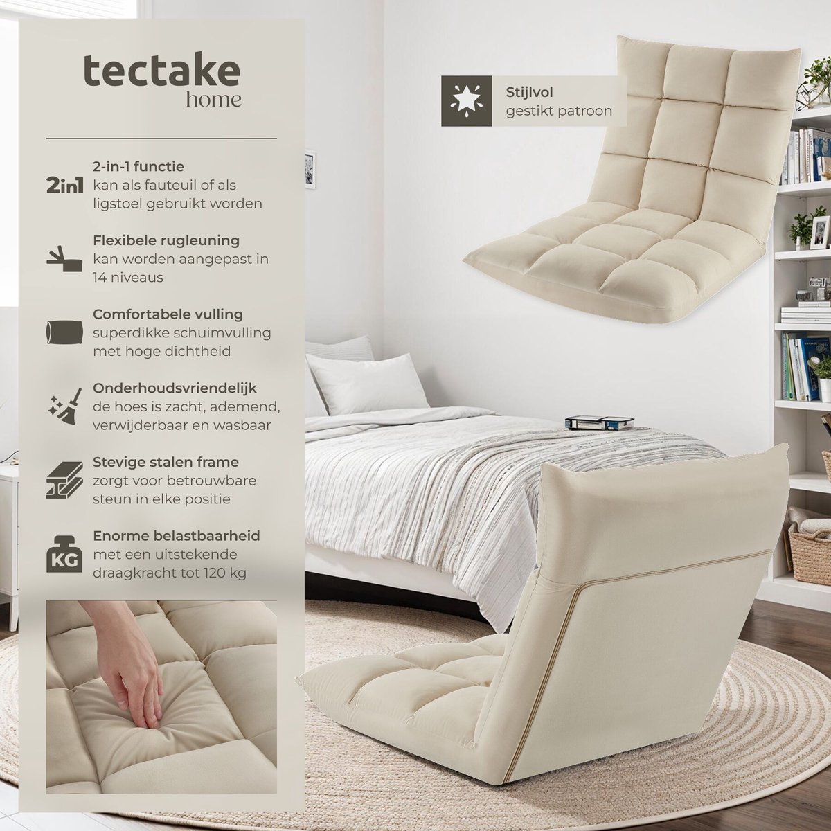 tectake tectake XXL Relaxstoel - afbeelding 2