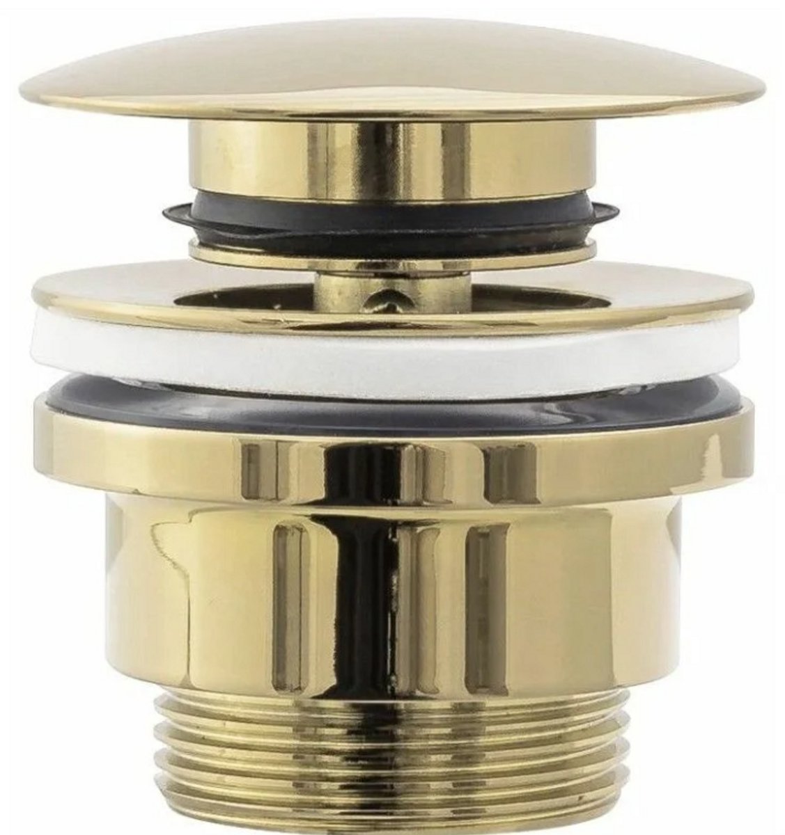 Vervangende wastafelplug van messing-GOUDEN UNIVERSELE CLICK-CLACK GOOTSTEENSTOP-afvoerstop-wastafelplug