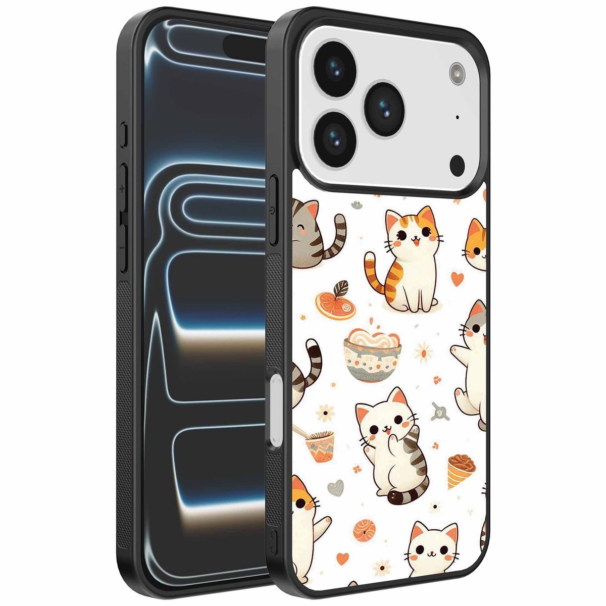 Geschikt voor iPhone 17 Pro Telefoonhoesje met katten opdruk - TPU backcover case cat design - Smartphonica geschikt voor iPhone 17 Pro