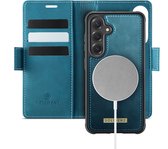 Solidenz Luxe 2-in-1 Wallet Hoesje geschikt voor Samsung Galaxy S25 Plus / S24 Plus - Geschikt voor MagSafe Hoes - Afneembare Case - Blauw