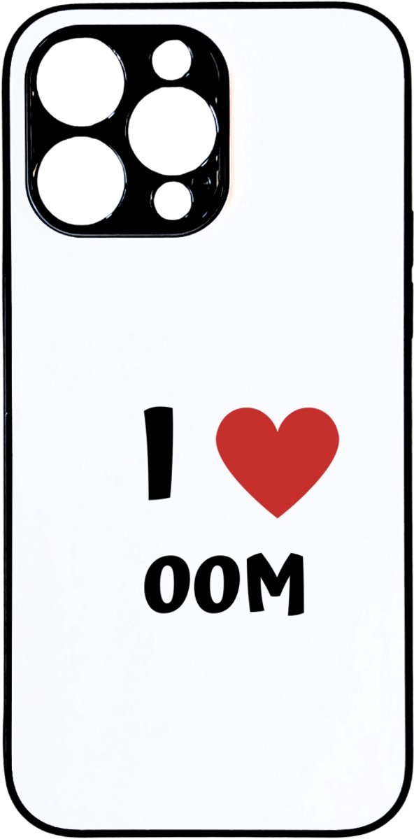 Hacebo® - I love oom telefoonhoesje - Oom - de liefste oom - telefoonhoesjes - verjaardag - cadeautje voor oom - oom artikelen - kado - geschenk - hoesje geschikt voor iPhone 14 Pro Max