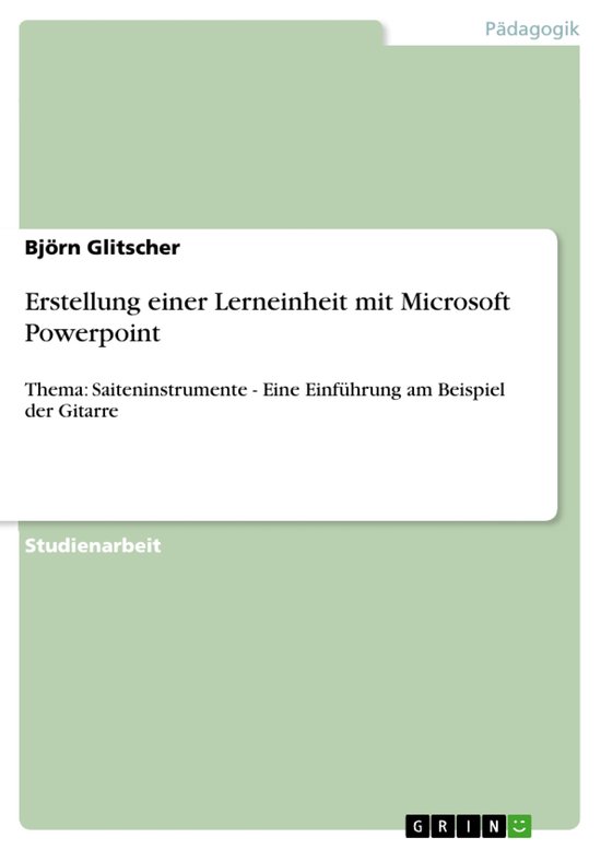 Erstellung einer Lerneinheit mit Microsoft Powerpoint - cover