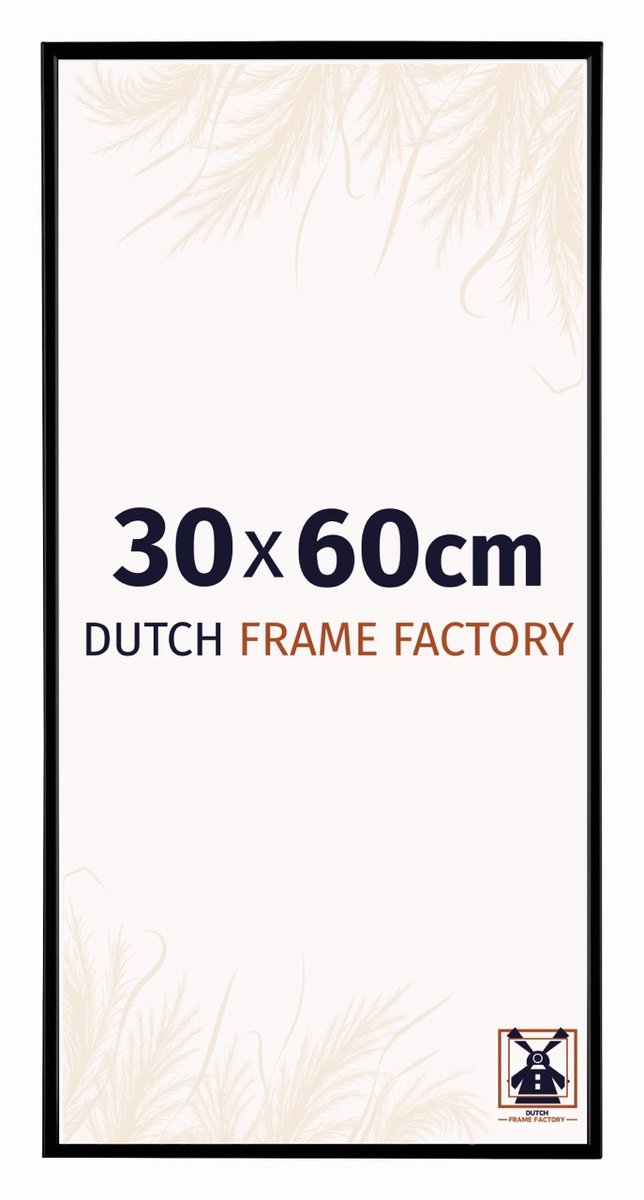 Fotolijst 30x60 cm - Kunststof - Zwart Mat - Easy