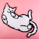 Cartoon kat en hond vuilbestendige mat vloerkleed huishoudelijke doekjes wasbaar waterdicht oliebestendig mat huisdier mat antislip tapijt (stijl 4,50 x 80 cm