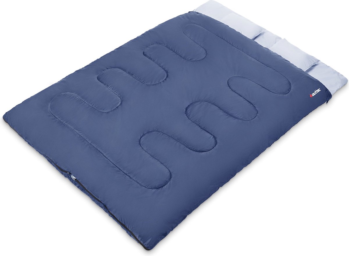 Outtec® Slaapzak voor 2 Personen - Slaapzak Dubbel - Double Slaapzak - Tweepersoons Slaapzak - 2 Kussens - 220 x 150 cm - Klein Pakformaat - Outdoor, Camping