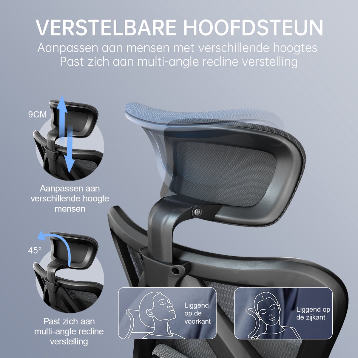 SIHOO M18 Ergonomische Bureaustoel met Voetsteun - afbeelding 3