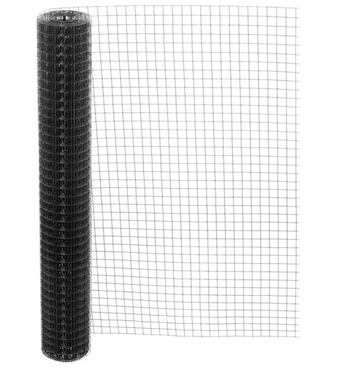 Volieregaas 25x25mm 1,45mm 150cm x 15m Zwart.