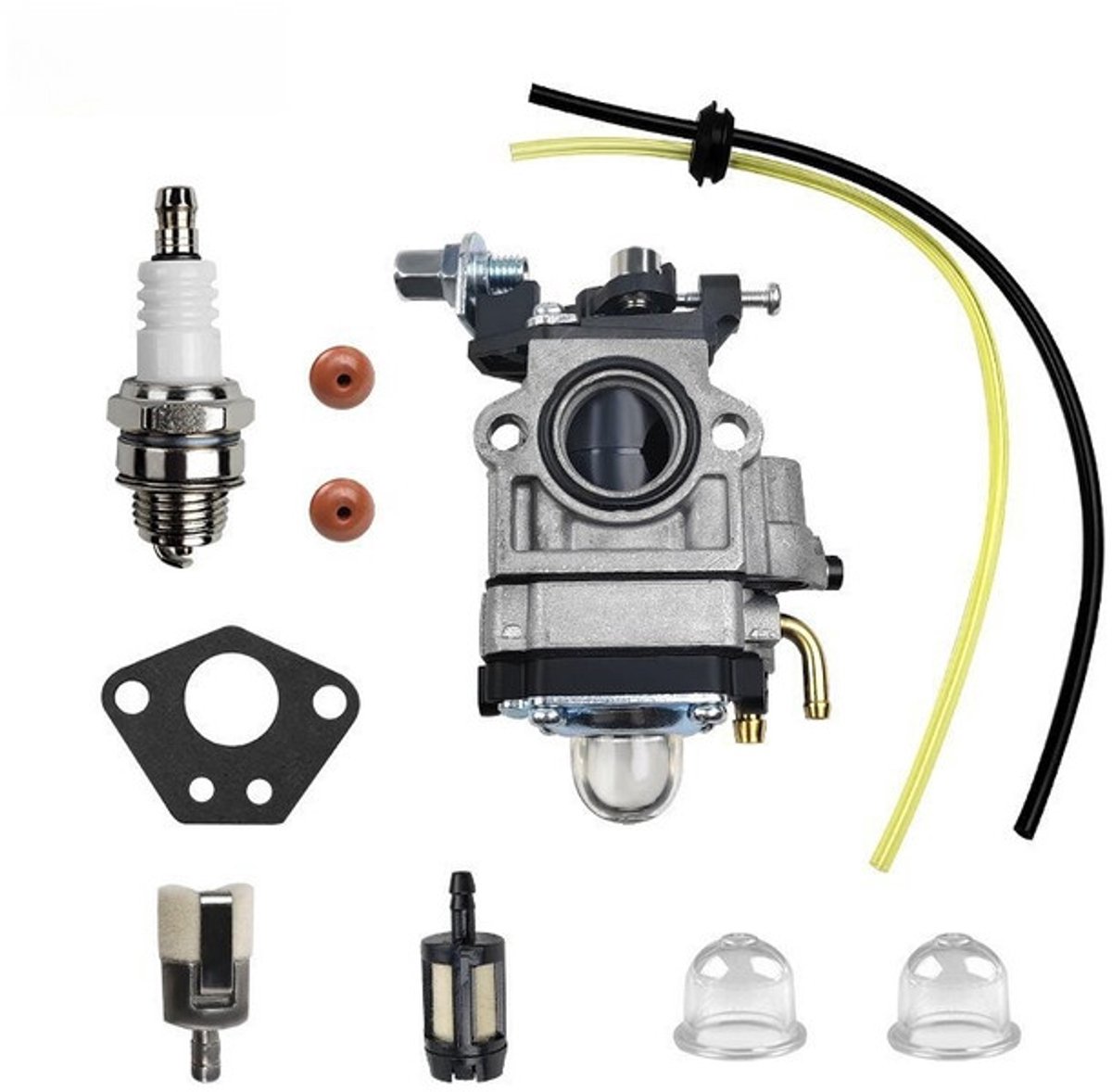 Carburateur Bosmaaier 40-5 43 52CC BC520 CG430 Carburateur Carb Kit met Pakkingpijp, Bougie en Brandstoffilter