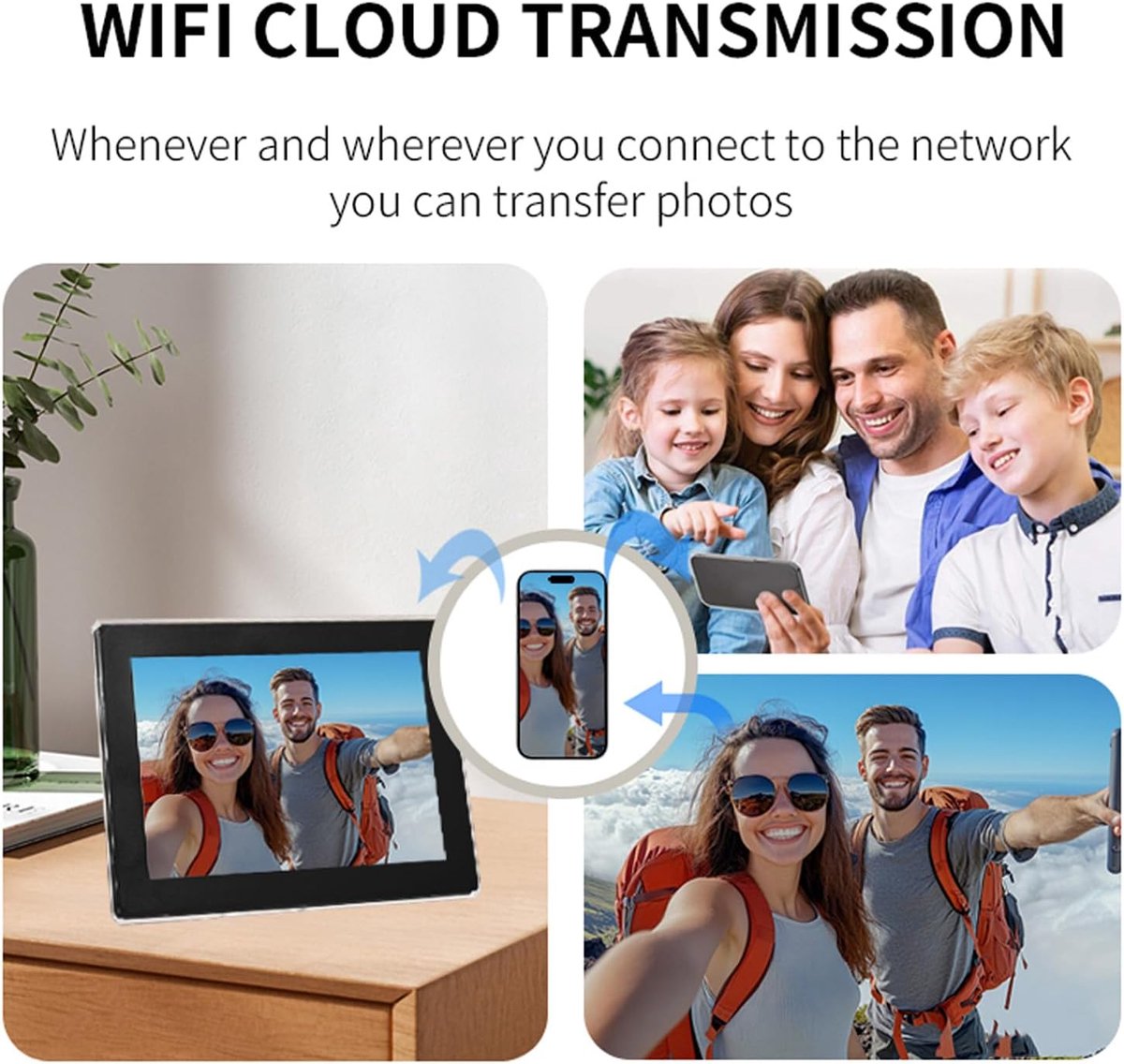10.1 Inch Digitaal Fotolijst met Hoogwaardige Beeldkwaliteit en Draadloze Verbinding — cadeau in Wonen & Interieur - foto 8