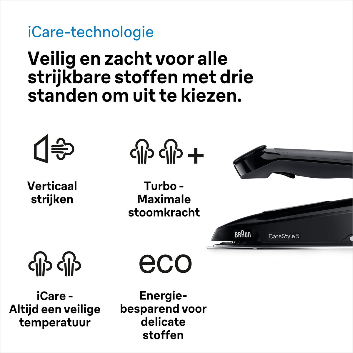 Braun CareStyle 5 IS5249BK - Stoomgenerator - Lichtgewicht Strijkijzer - Groot Waterreservoir - Zwart — afbeelding 7