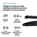 Braun CareStyle 5 met iCare-technologie. Verticale stoom, turbo, ECO-modus. Zwart met zilverkleurige accenten.
