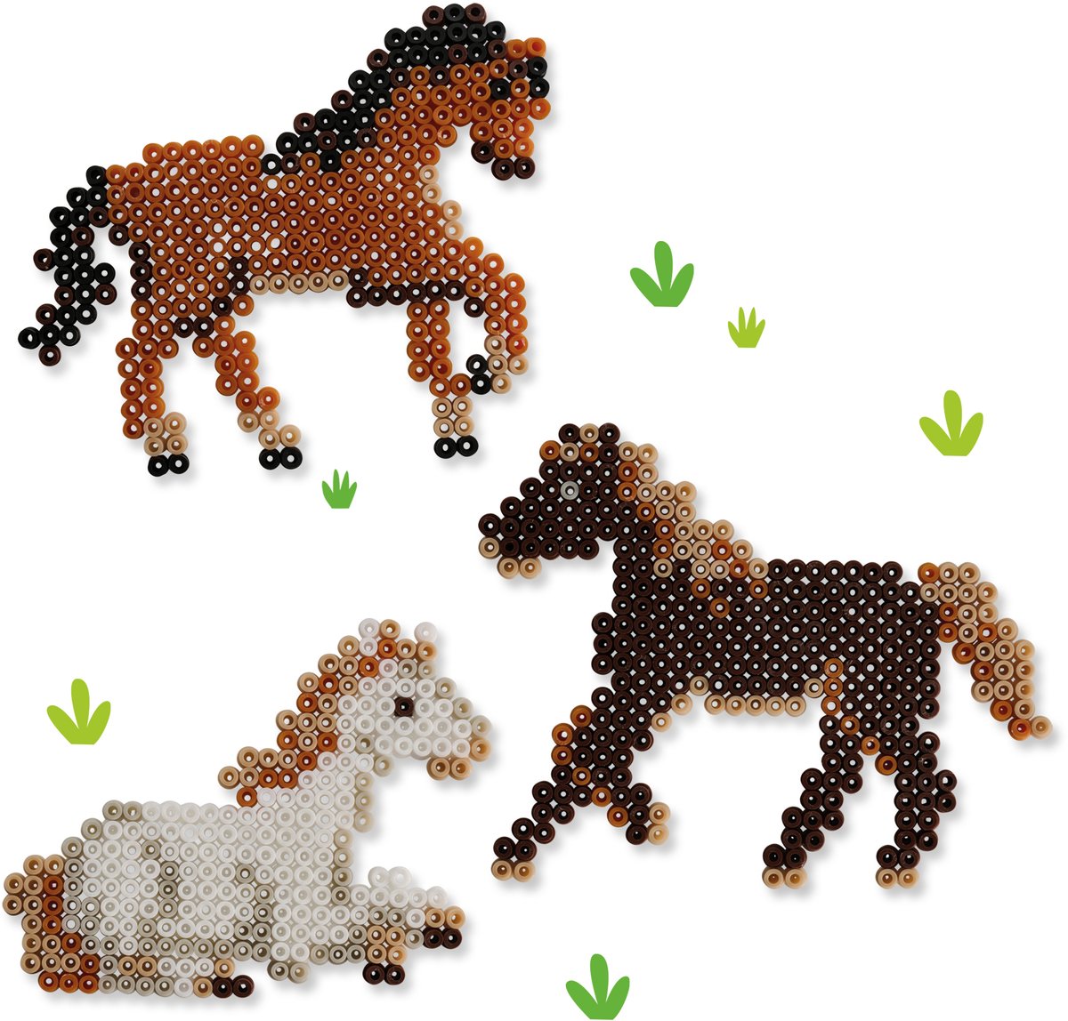 SES Creative - Beedz - Paarden - 2100 Strijkkralen met Grondplaten en Strijkvellen - Vanaf 5 Jaar — afbeelding 3