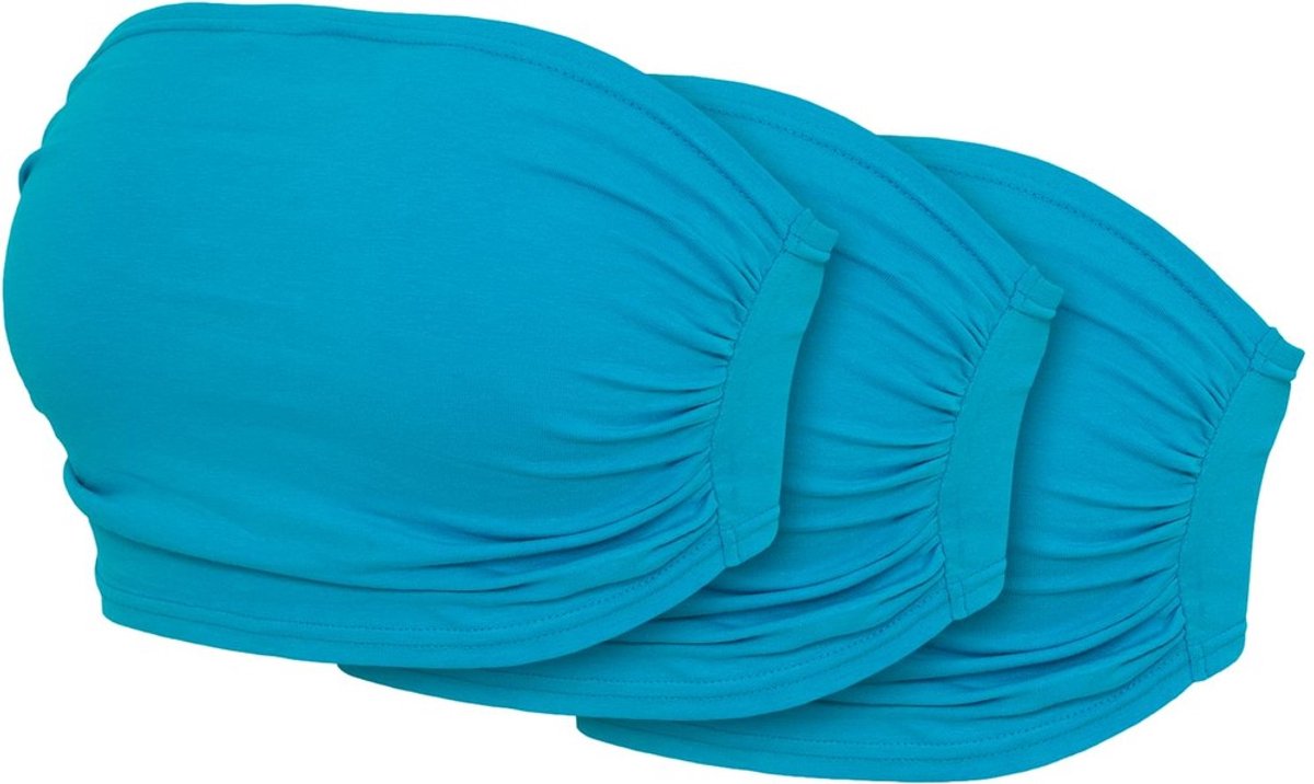Urban Classics 3-pack Bandeau top S Turquoise