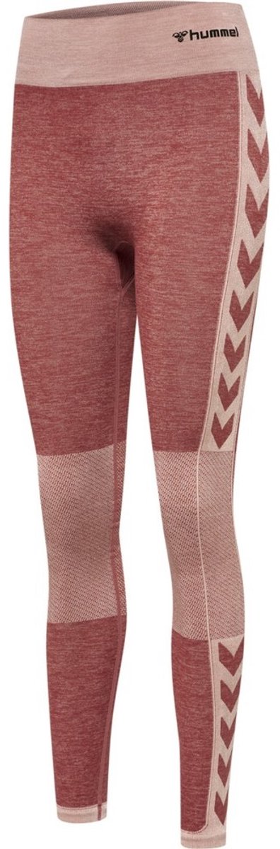 Hummel Damen Leggings Hmlclea Seamless Mid Waist Tights Withered Rose/Rose Tan Melange-XS