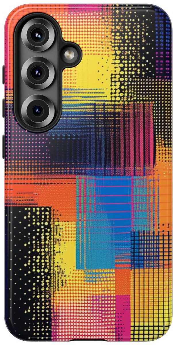 Kleurrijk Abstract Pixelpatroon – Telefoonhoesje Geschikt voor Samsung Galaxy S25