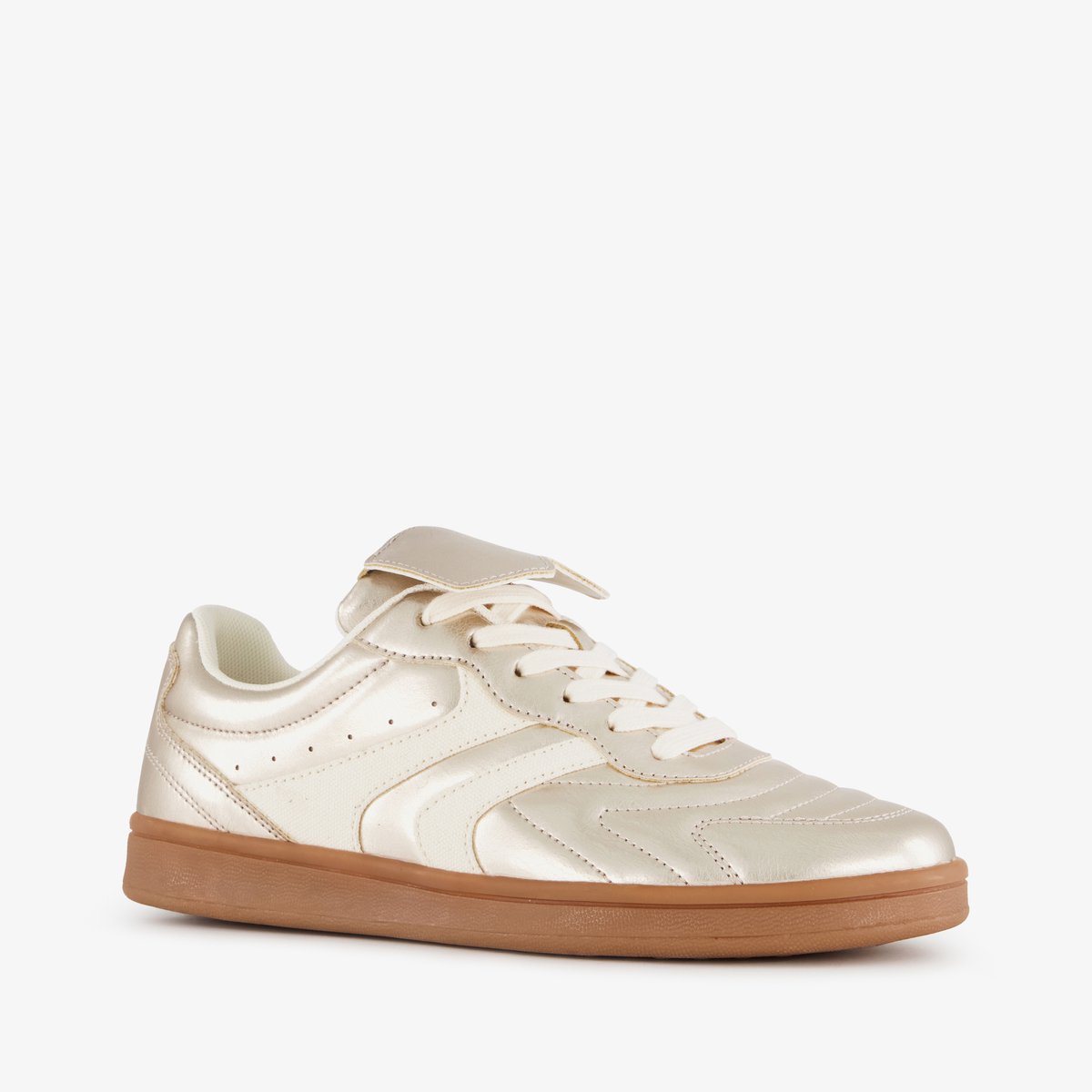 Blue Box dames sneakers goud wit - Maat 36 - Uitneembare zool