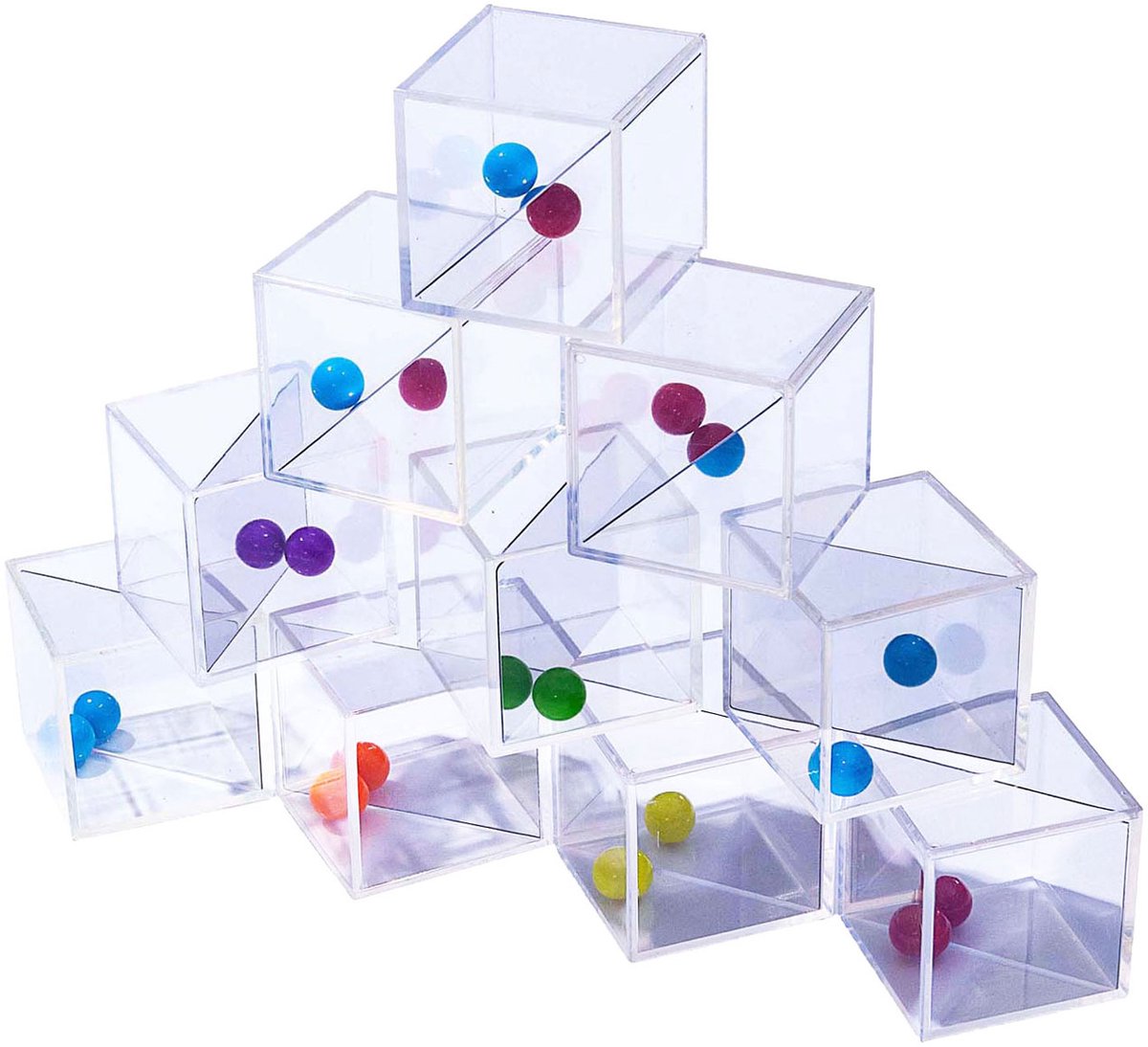Transparante Spiegelblokken - 5 cm - 18dlg
