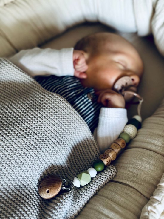 Speenkoord met Naam Jongen Dino - BINNEN 24U VERZONDEN! - Groen - Gepersonaliseerd - Speenkoord clip - Kraamcadeau - Speenketting met Naam - Speenclip - Babycadeau - Babyshower van Merkloos — afbeelding 4