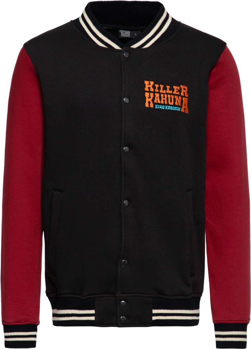 King Kerosin College Sweat Jacke ''Killer Kahuna'' KKI34003 Black-XXL