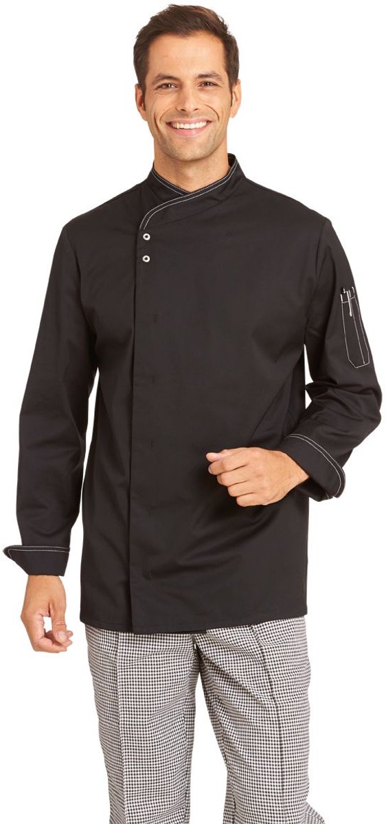 Leiber Herren Kochjacke 12/2444/10 Schwarz-54