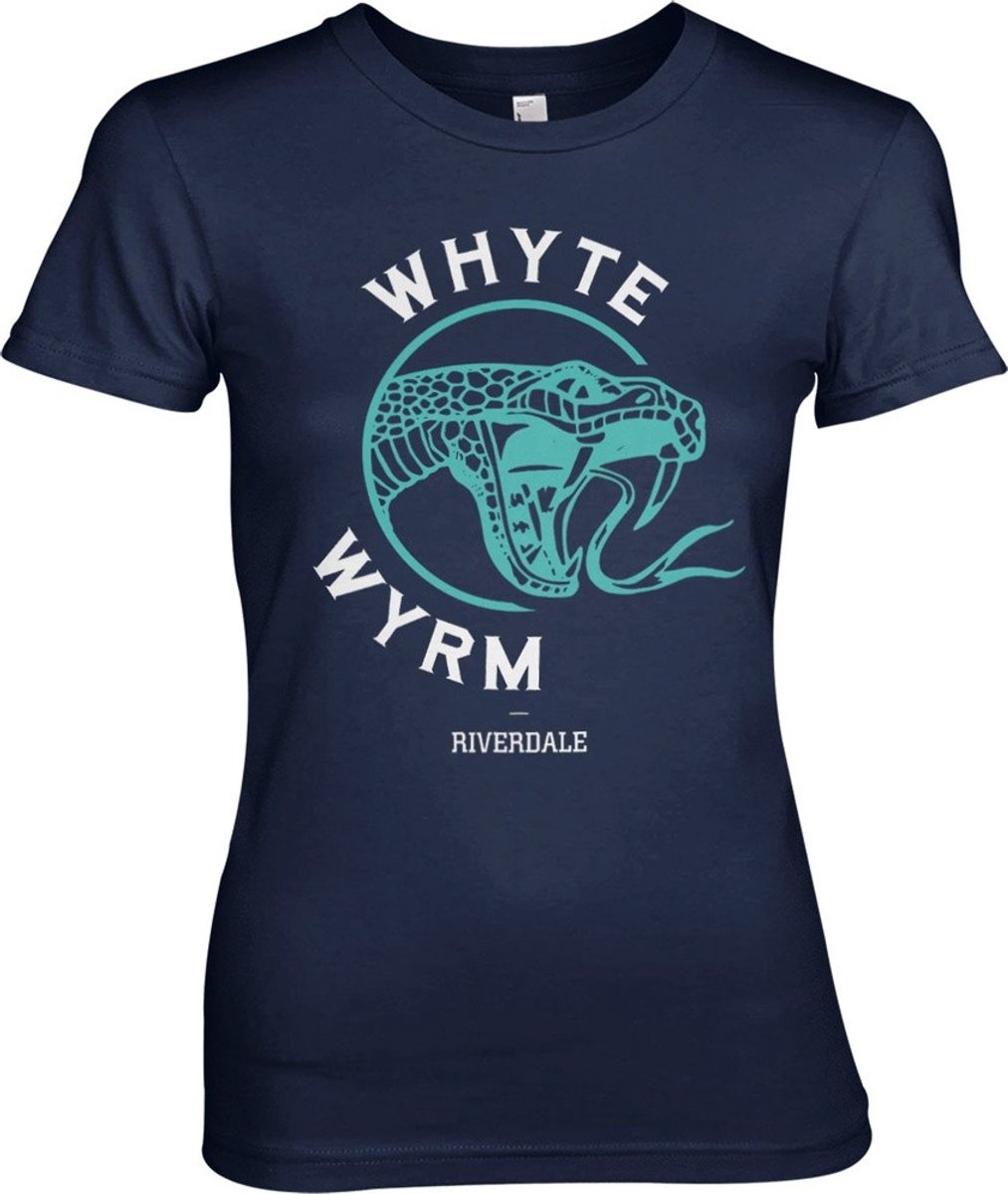 Riverdale Whyte Wyrm Girly Tee dames-T-shirt marineblauw