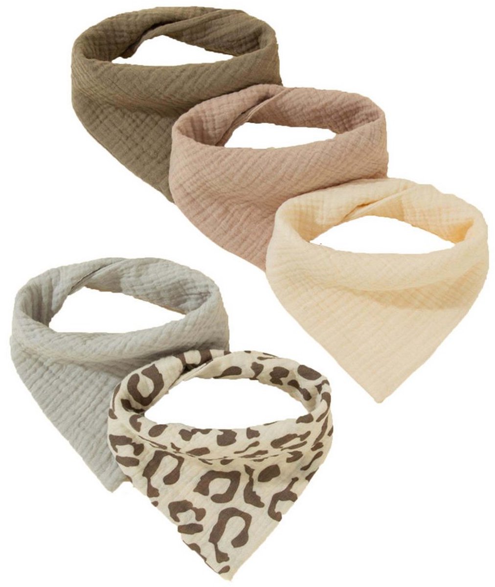 Image of 5 stuks mousseline vierkantjes voor baby's, pasgeboren, unisex, slabbetje, baby, meisjes, jongens, comfortabel, mousseline, boerendoekje (type C)