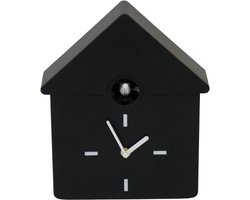 Housevitamin – Unieke Koekoeksklok Zwart – Wandklok & Kastklok – Modern – Zowel Ophangen als Neerzetten – 24×27×9 cm – Geschenk van het Jaar 2025!