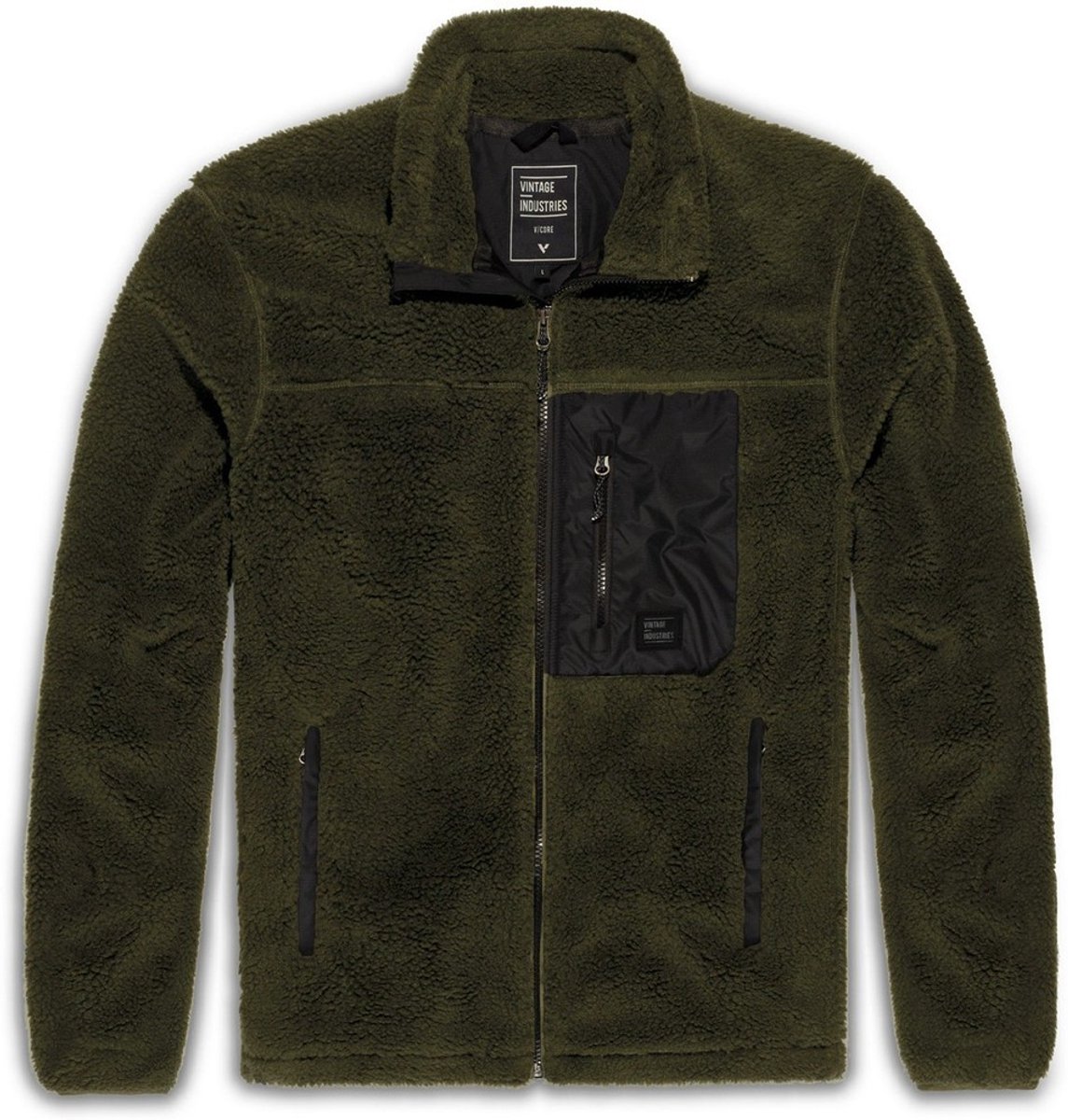 Vintage Industries - Kodi Sherpa Fleece Vest - Groen - Maat M
