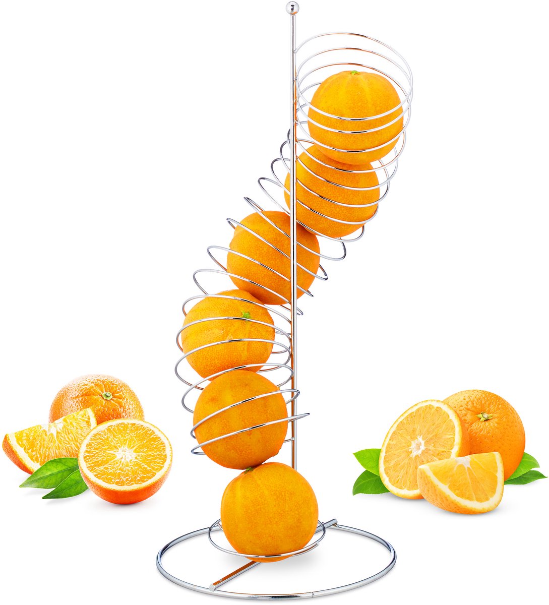 10 x sinaasappelhouder - metaal - spiraal - fruithouder - fruitmand - standaard
