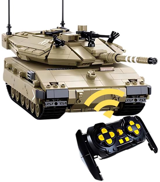 Sluban - M38-B1022 MK4 RC Tank bouwset | WW2 Army auto constructie modelbouw | Educatief militair & leger speelgoed bouwpakketten voor kinderen & volwassenen | Incl. Radiografisch bestuurbare remote | 891 bouwstenen