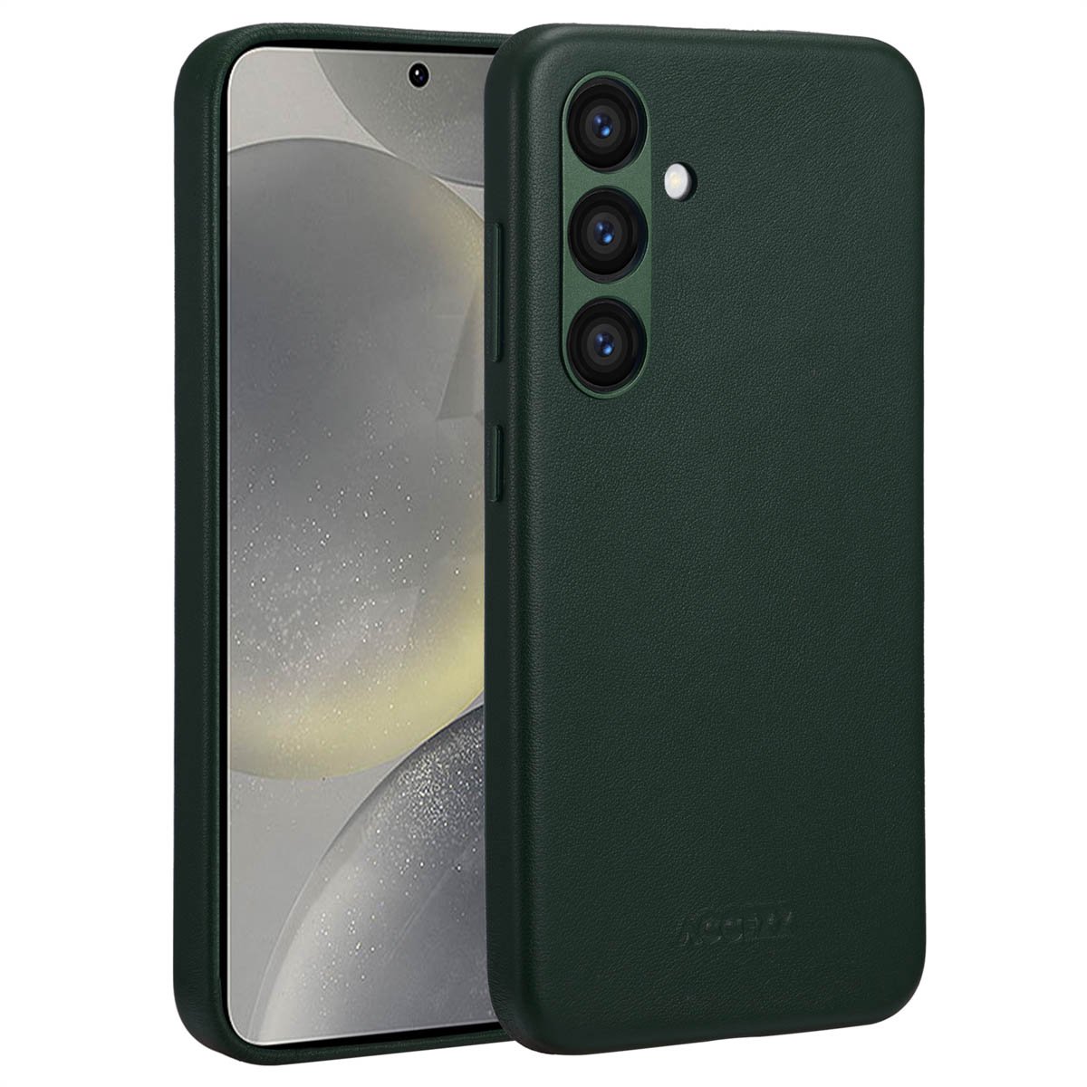 Accezz Hoesje Geschikt voor Samsung Galaxy S24 Hoesje - Accezz Geschikt voor MagSafe Leather Backcover - donkergroen