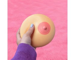 MikaMax Stressbal Borst XXL – Stress Reliever – Squishy Ball - Borst vorm – Grappig Cadeau - Realistisch - Volwassen Speelgoed - Boobs - Doorsnede 8 cm