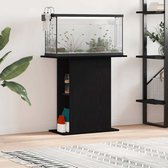 vidaXL - Aquariumstandaard - Zwart - Eiken - 75x36x72,5 - cm - Bewerkt - Hout