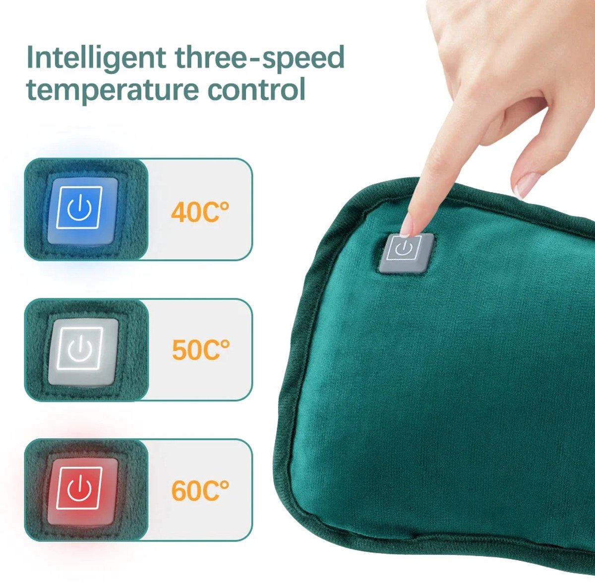 Elektrische Handwarmer USB Oplaadbaar – 3 Warmteniveaus, Zachte Warme Handtas | Herbruikbare Warmwaterkruik, Winter Handverwarmer, Draagbare Handwarmer voor Koude Dagen — cadeau in Cadeau-ideeën - foto 4