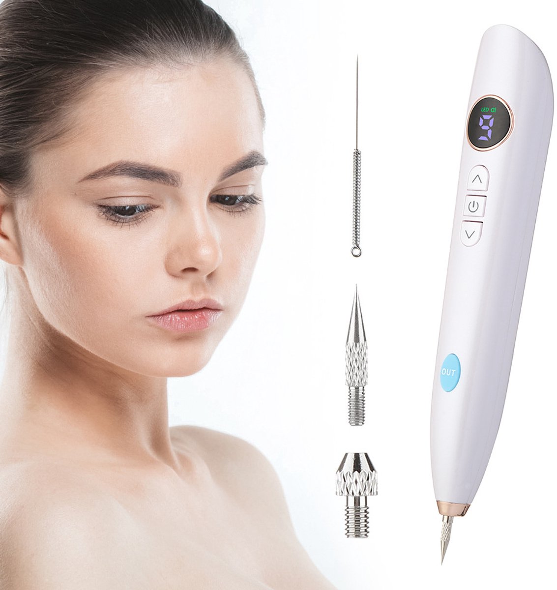 Mini Laser-Plasma-Pen Draagbare Sproeten Verwijderingsmachine Huid Gezicht Wratten Verwijderingstool Thuis Zwarte Stippen Tatoeageverwijderaar Salon
