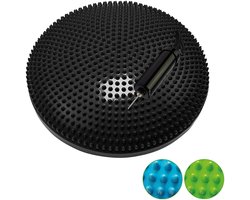 Tunturi Air Stepper Pad - Balanskussen - Wiebelkussen - Ergonomisch zitkussen - Kleur: blauw - 33 cm - Incl. gratis fitness app