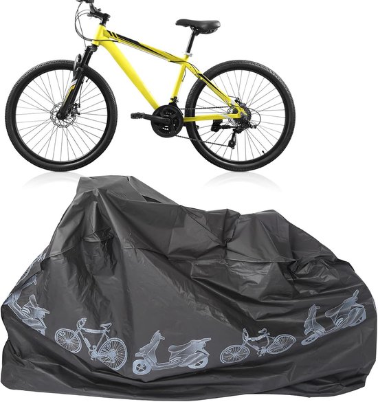 Fietsregenhoes - Waterdichte fietshoes - Beschermhoes voor de fiets - 190T nylon waterdicht, UV- en stofdicht - Met slotgat - Geschikt voor mountainbikes en e-bikes - 200 cm * 100 cm van VicTsing — afbeelding 3