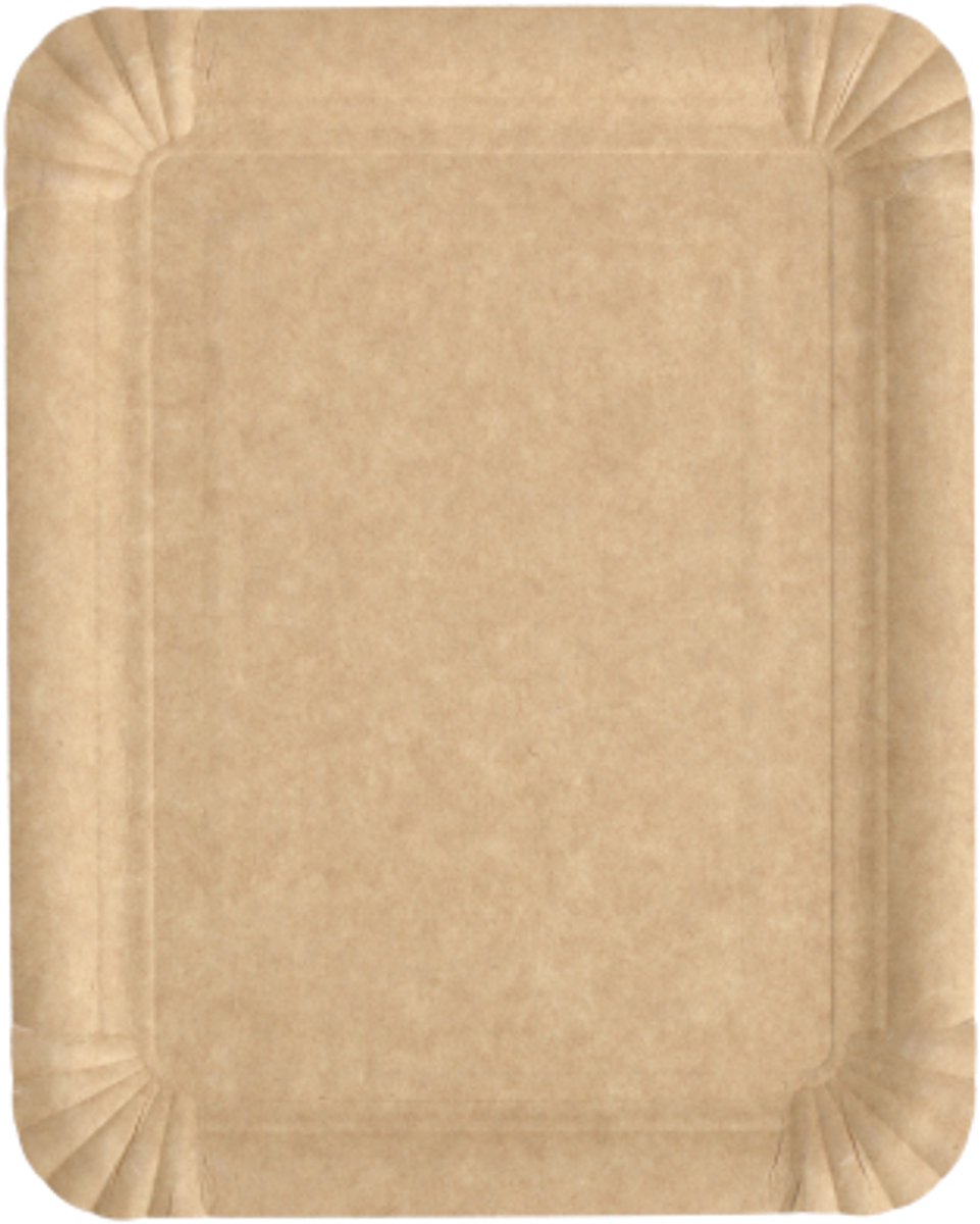 250 Borden, karton pure hoekig 16,5 cm x 20 cm bruin