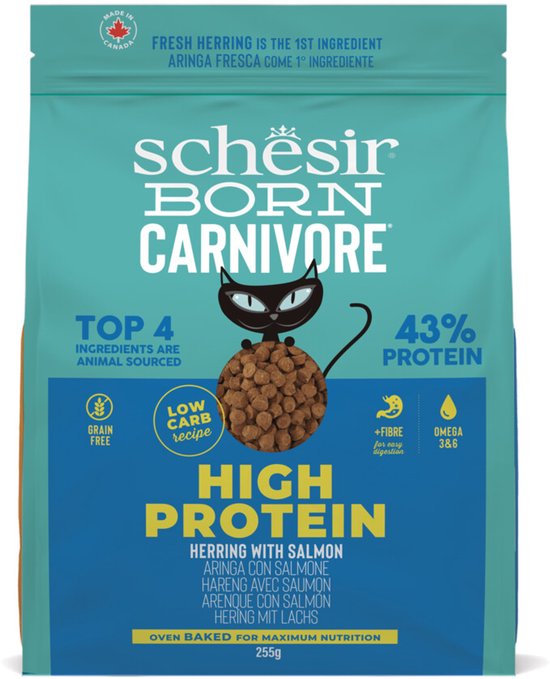 Schesir Born Carnivore Kattenvoer Herring & Salmon - 255 gr
