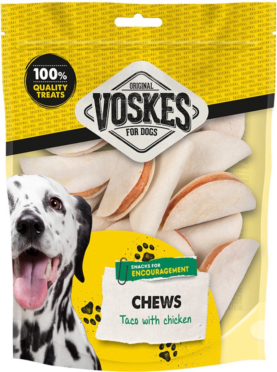 Voskes Hondensnacks Taco met Kip - 15 x 400 gr - Voordeelverpakking