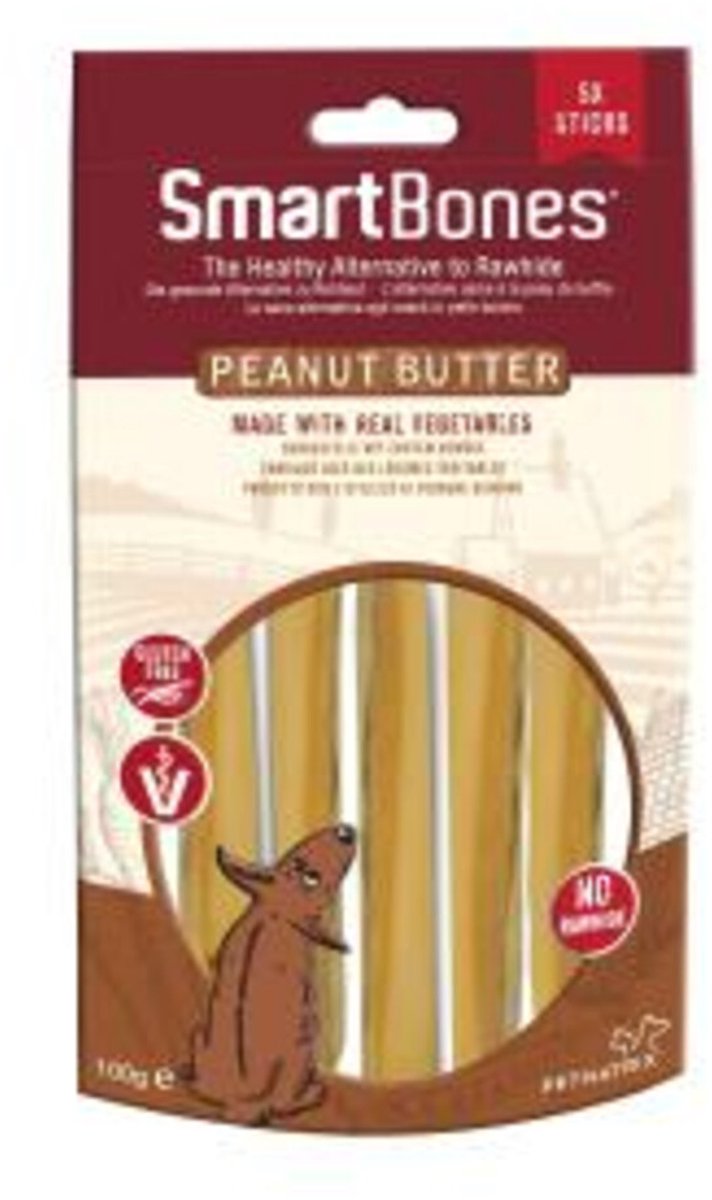 Smartbones Peanut Butter Sticks - 16 x 5 stuks - Voordeelverpakking