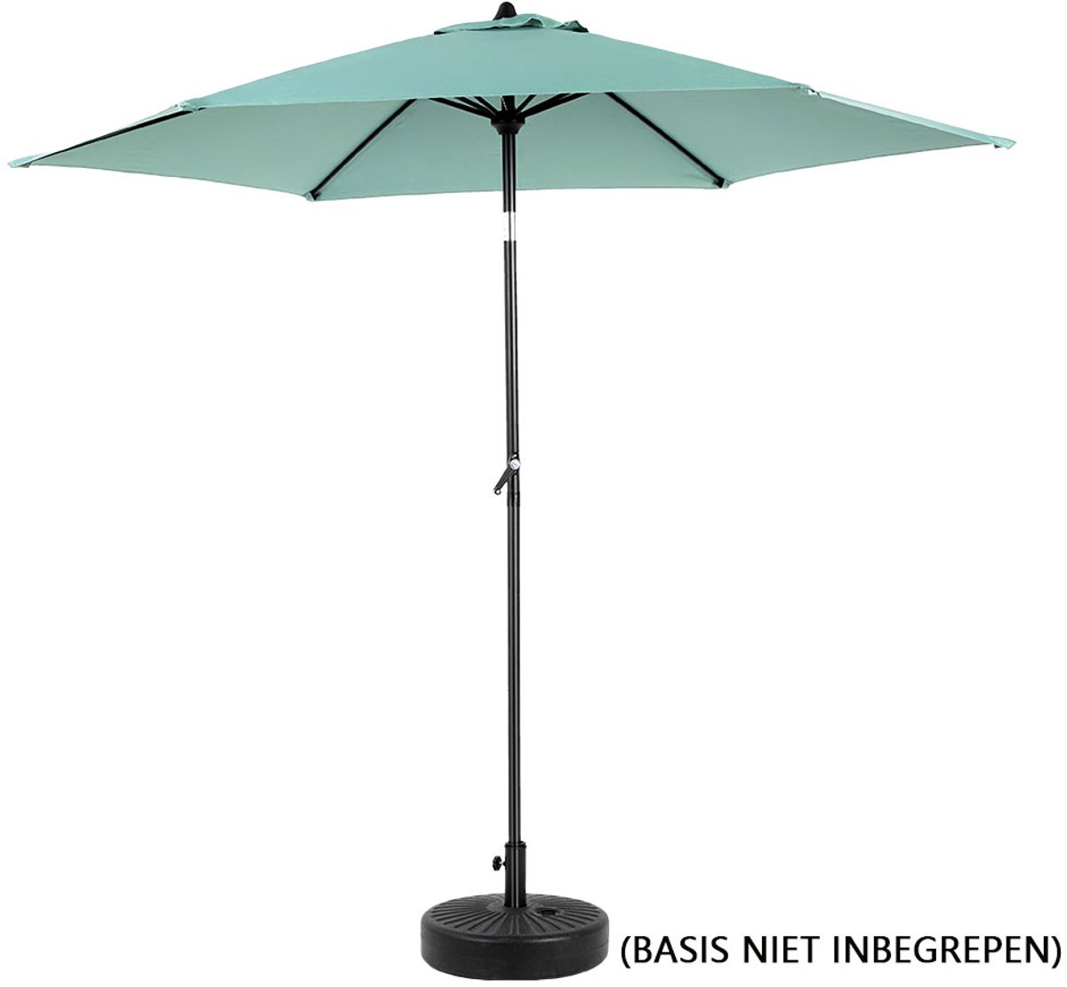 1x Hangende Parasol - Dubbelzijdig 264,00cm UV-bestendig - opvouwbare parasol met aluminium frame - 4-6 Personen - voor Tuin & Terras - Lichtgroen(Geen basis)