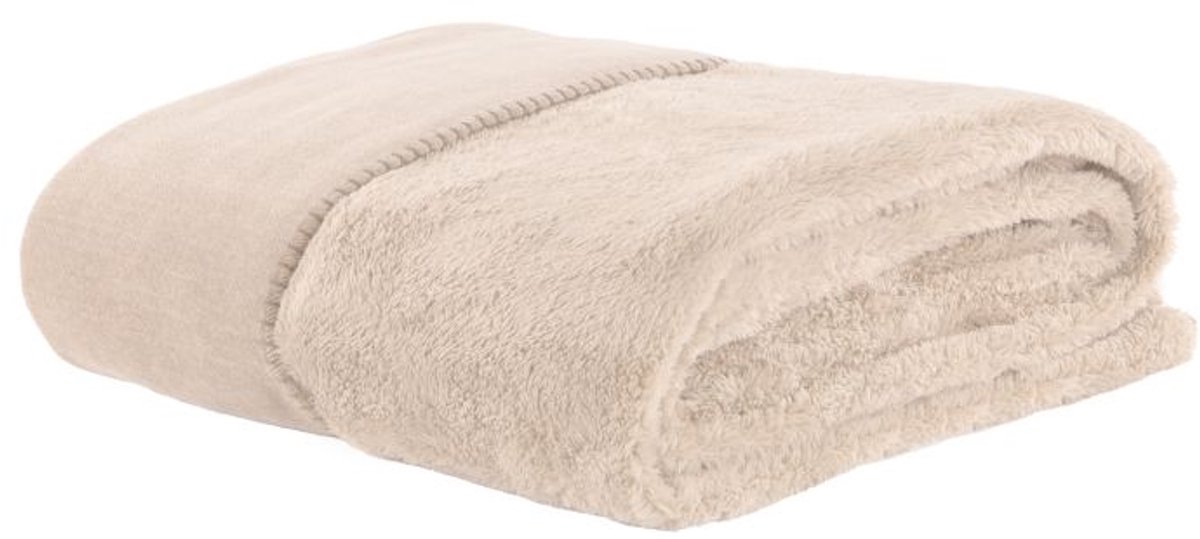 Tiseco Plaid TOMO - Luxe & Warme Woondeken voor Bank of Bed - 150x200 cm, wit IVORY