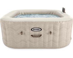 Intex PureSpa Chevron Deluxe Opblaasbare spa 4 persoons - 175 x 175 x 71 cm