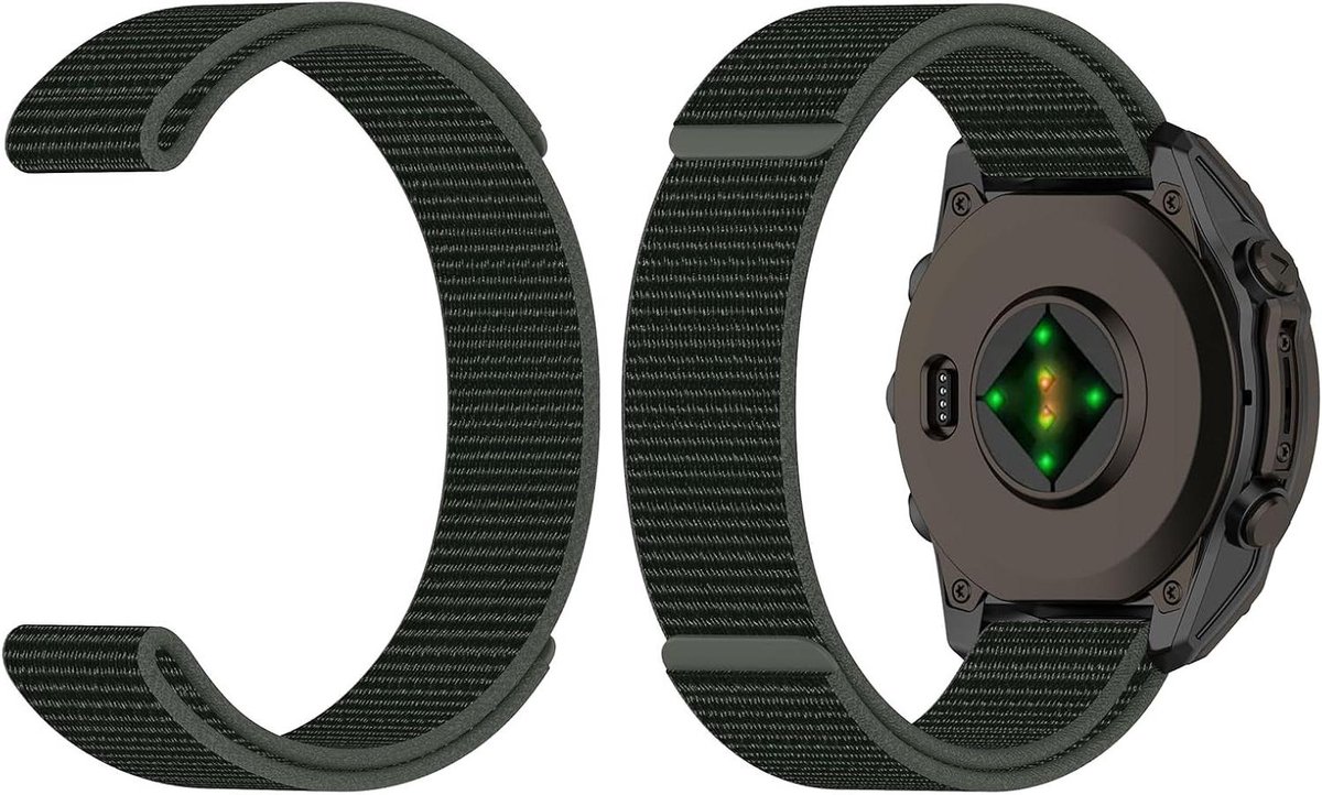 Nylon horlogebandje, compatibel met Enduro 2, ademend en gevlochten, groen, unisex, sportband met gesp